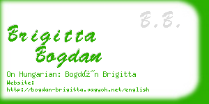 brigitta bogdan business card